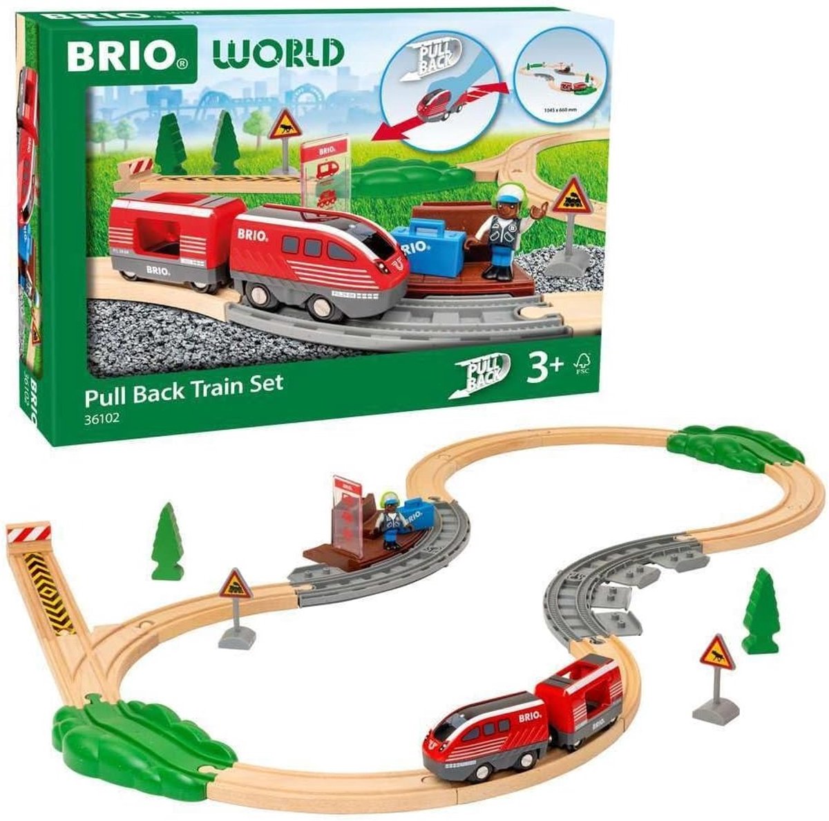 Ravensburger Brio pullback trein set - 28dlg.