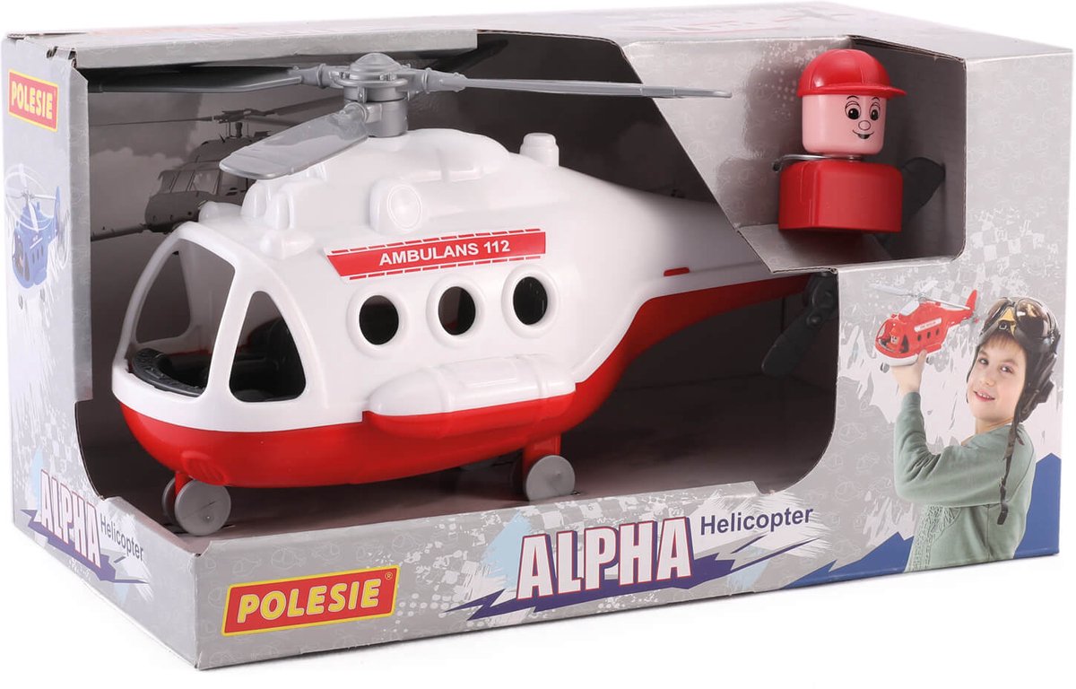 Reddingshelikopter Alfa Speelgoed - Hoogwaardig kunststof