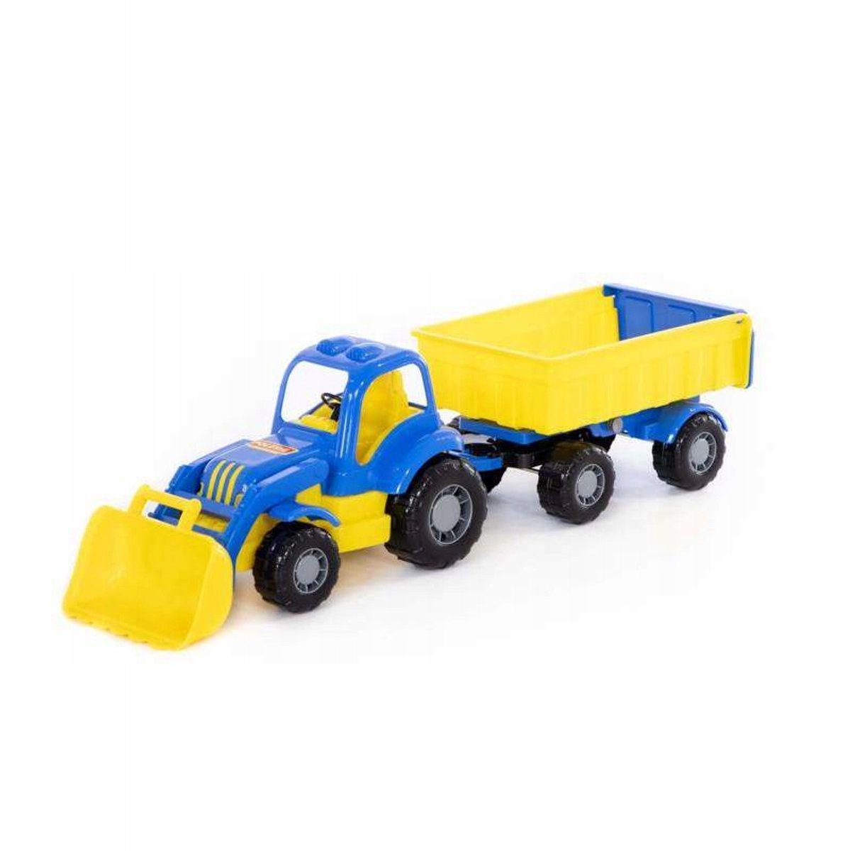 Polesie Krachtige Tractor met Aanhanger - 2 Kleuren