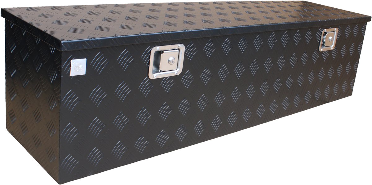 Aluminium Disselkist XL 1485x380x380 mm | Zwart Poedercoat | DTR