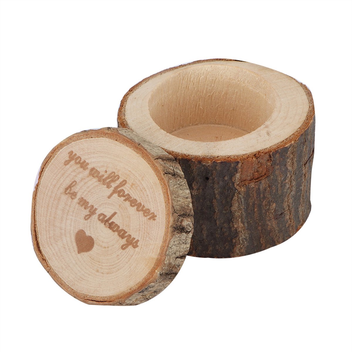 Handgemaakte Houten Ringdoosje Uniek Sieradenhouder Bruiloft Verloving Ringhouder You Will