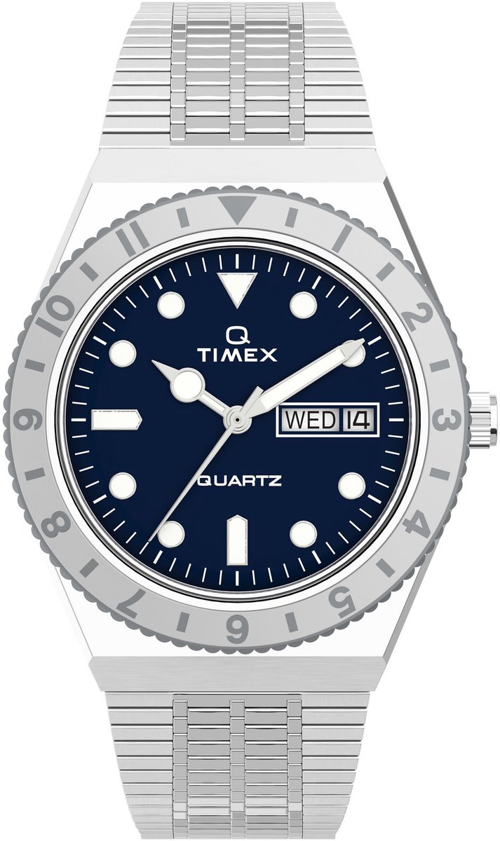 Timex Q Reissue TW2U95500 Horloge - Staal - Zilverkleurig - Ø 35 mm