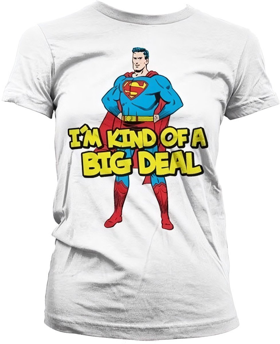 Superman I'm Kind Of A Big Deal Girly Tee Damen T-Shirt White-XL