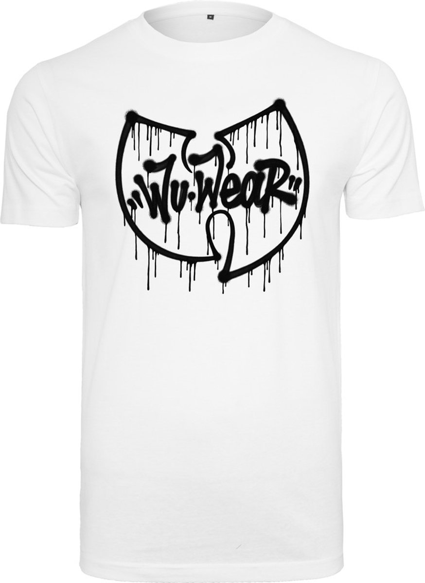 Urban Classics Wu Wear Dripping Logo Heren T-shirt XS Wit
