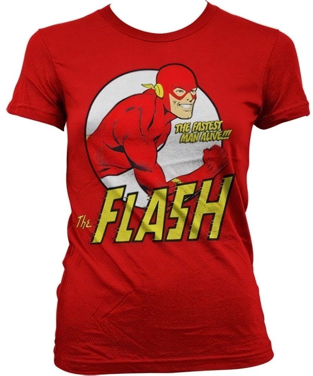 The Flash Fastest Man Alive Girly T-Shirt Damen Red-L