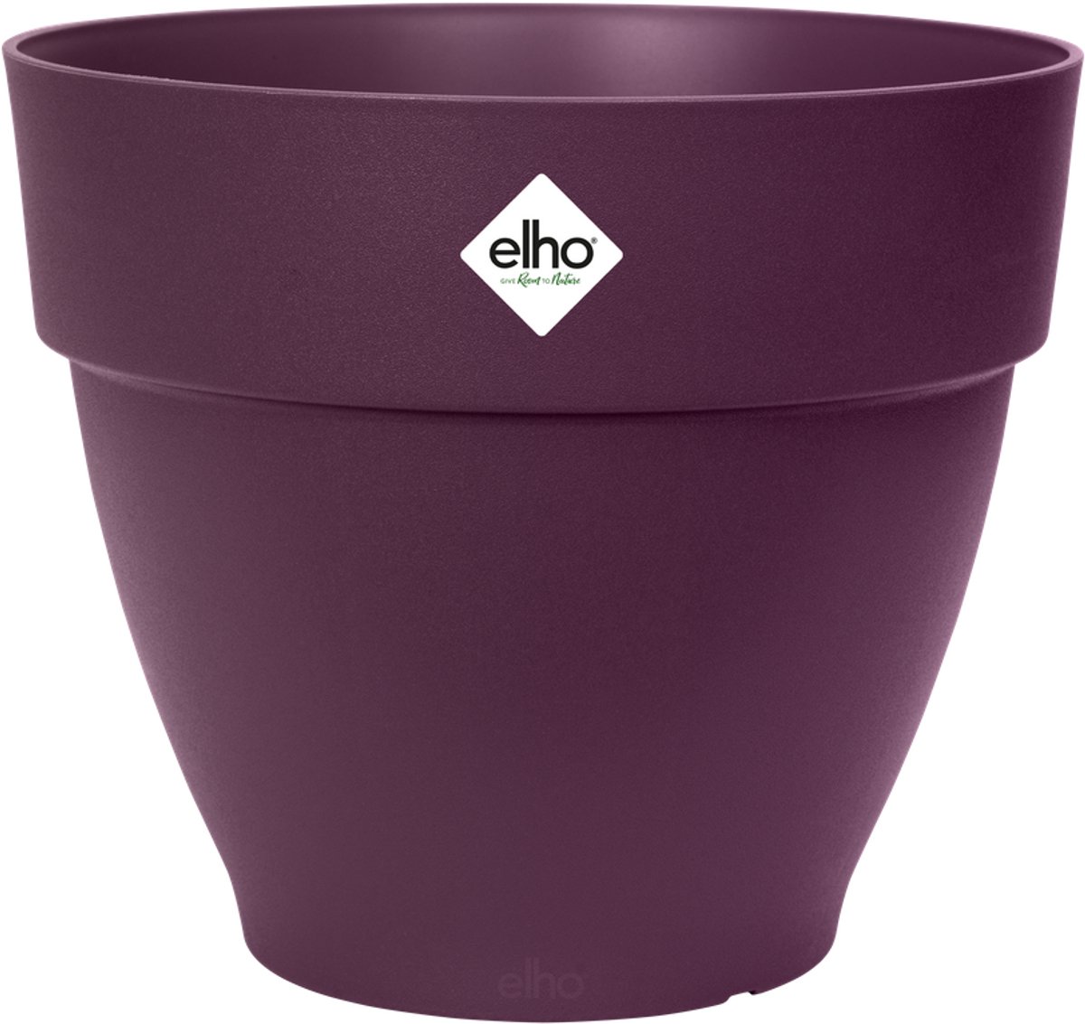 Elho Vibia Campana Rond 30 - Bloempot voor Buiten met Afwateringsgaten - 100% Gerecycled Plastic - Ø 29.8 x H 25.8 cm - Esdoorn paars