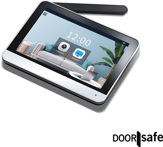 Doorsafe 4651 PRO - HD draadloze camera deurbel + touchscherm - deurbel op accu of stroom - 100% Privacy, gemak & eenvoud - 32Gb opslag op SD-kaart + draadloze unlock module + draadloze gong module van Doorsafe — afbeelding 2