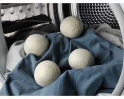 AEG M9YHODB1 - Wasmachine-onderhoud - Katoenen Wasdrogerballen - 4 stuks - Katoenen opbergtas
