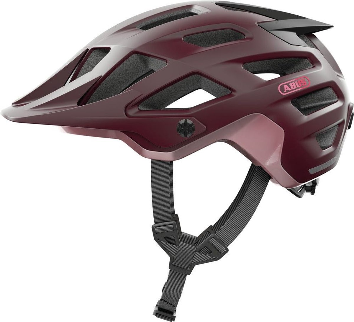 Fietshelm ABUS MOVENTOR 2.0 wildberry red M - 54-58 cm - rood - Geschikt voor gebruik op mountainbikes - 305 g