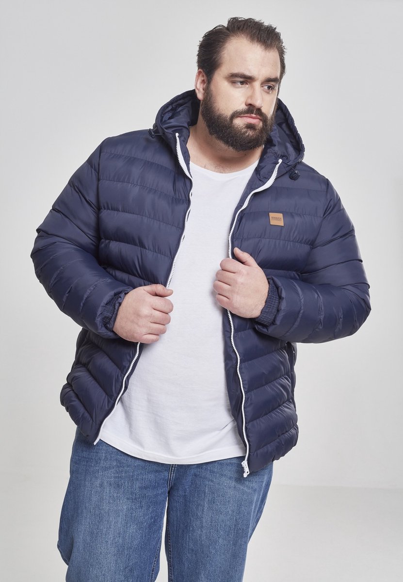 Urban Classics Jas Basic Bubble Jacket Tb863 Nvy/wht/nvy Mannen Blauw