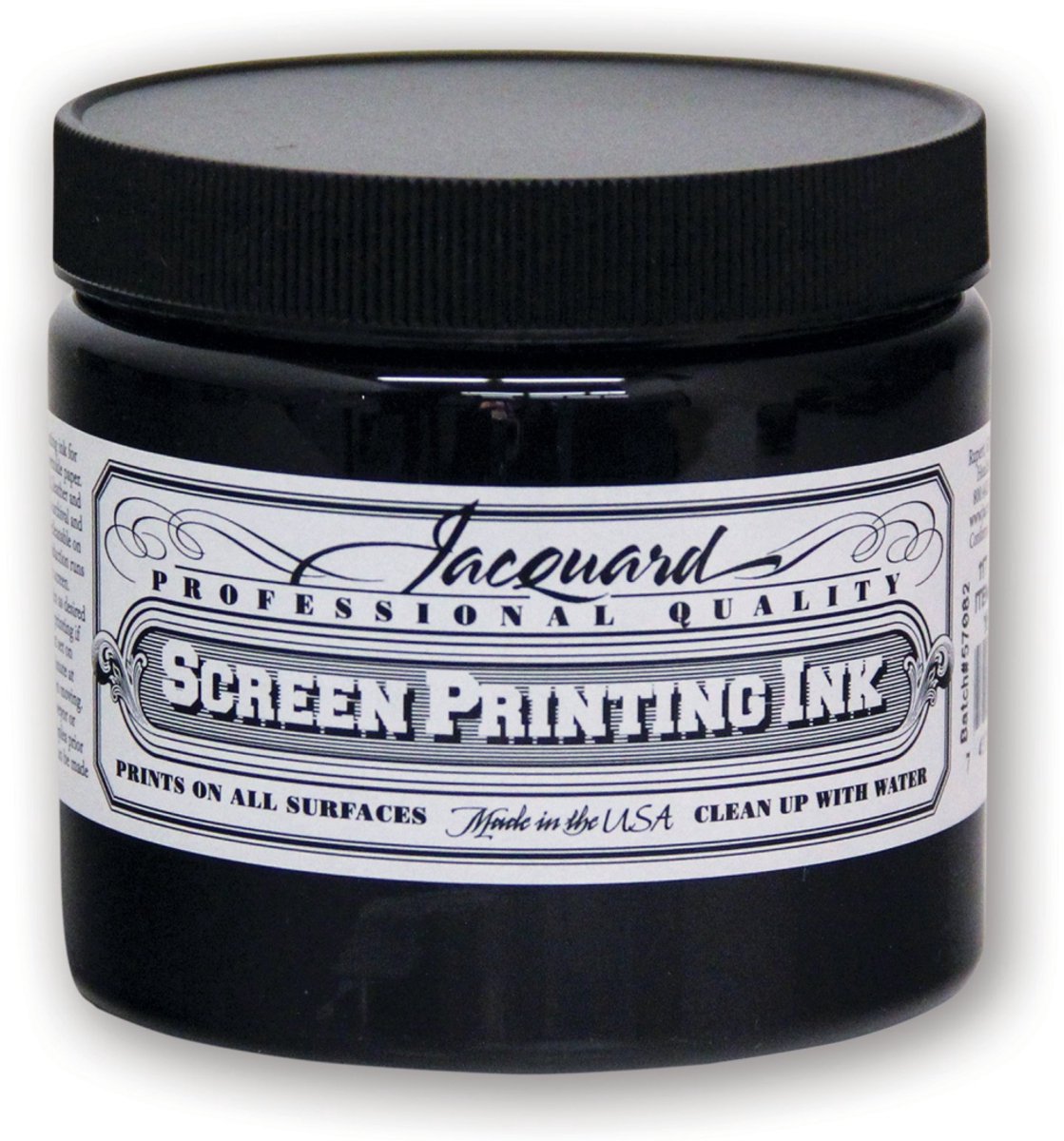 Jacquard Zeefdruk Inkt Zwart 470 ml - Textielverf voor stof en papier
