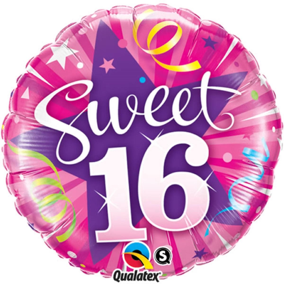 Folieballon Sweet 16 Shining Star - 45 cm