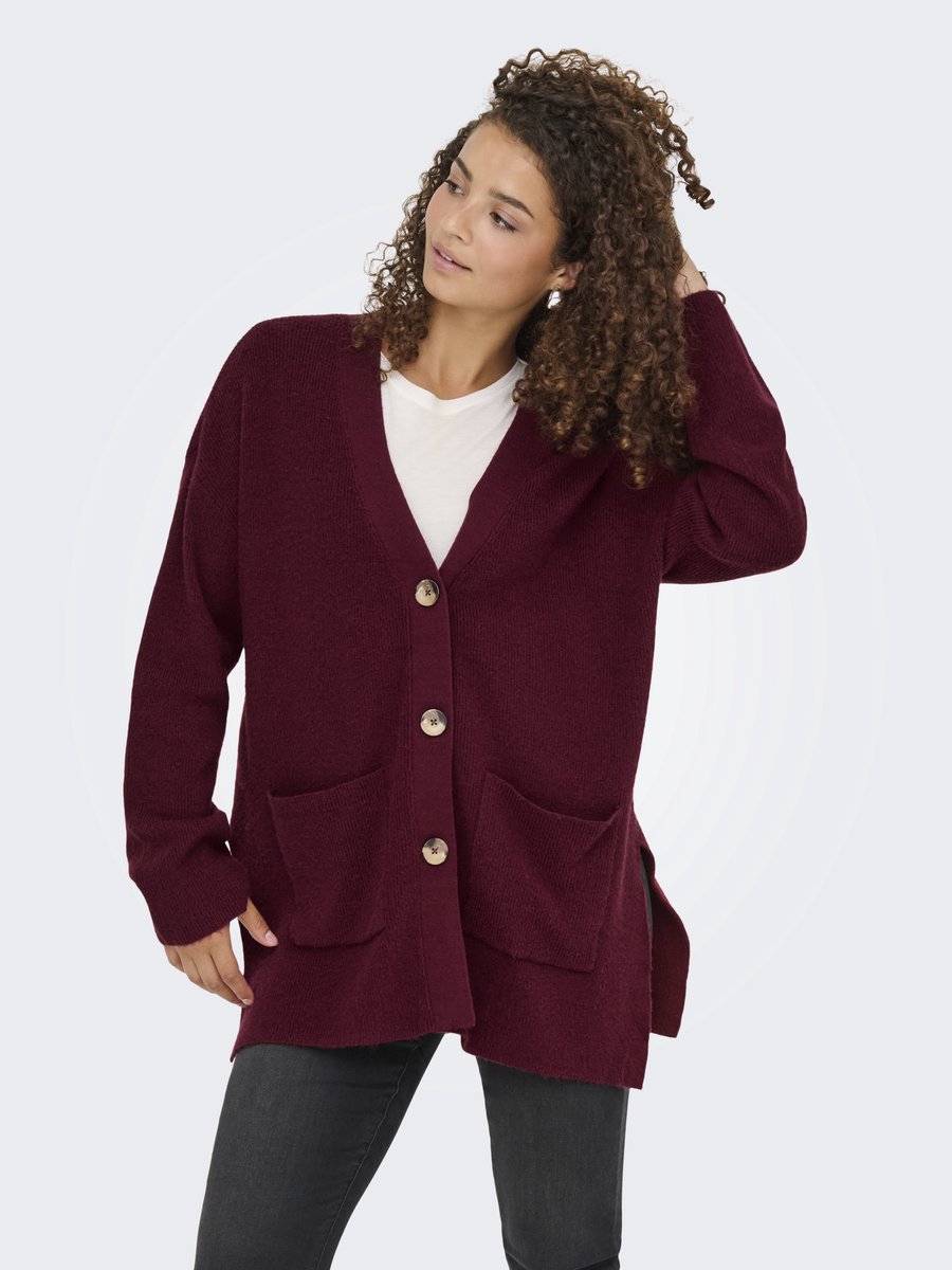 ONLY - ONLIBI LS RIB LOOSE CARDIGAN KNT NOOS - Dames - Cardigans