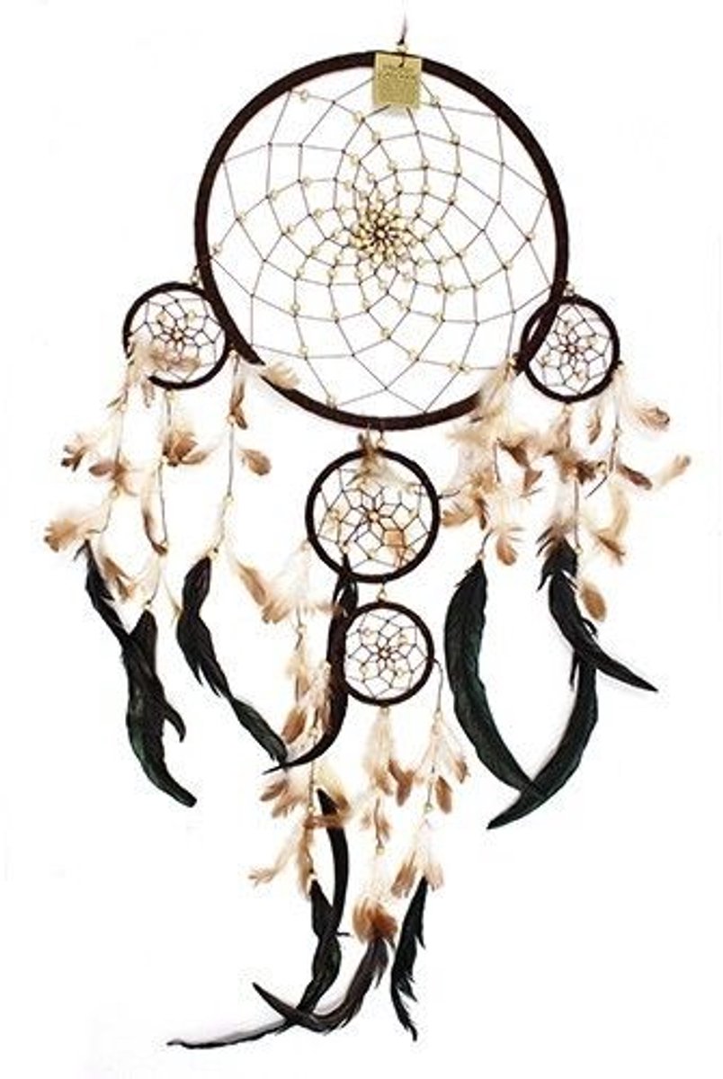 Bali Dreamcatcher - XLarge Round - Crème/Koffie/Chocolade - 3 stuks