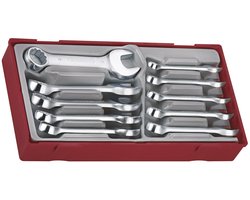 Steekringsleutels kort TT1 tray 10-19 mm 10 delig Teng Tools TT6010M