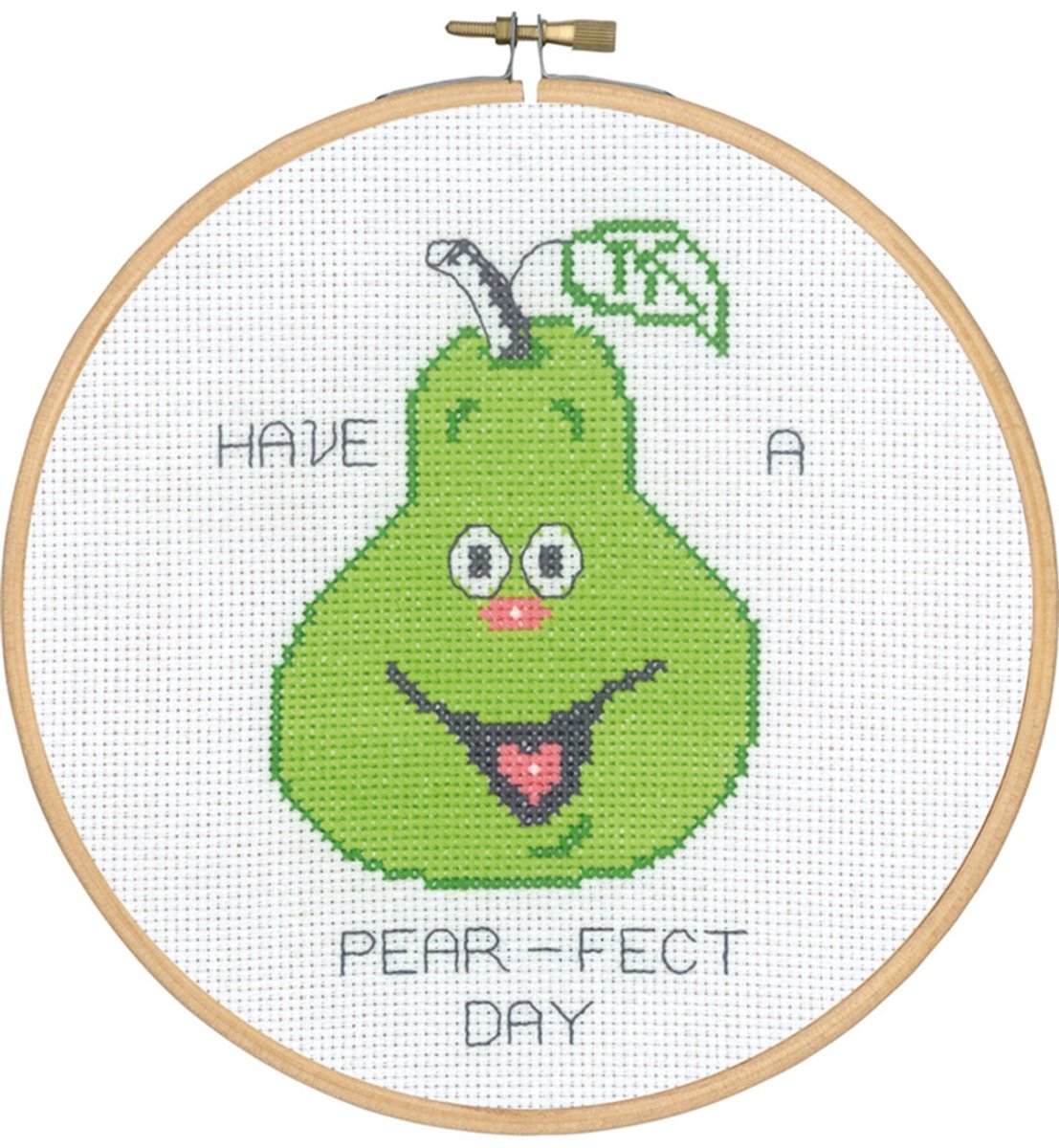 Permin borduurpakket have a pear-fect day 13-4155 telpatroon incl. borduurring