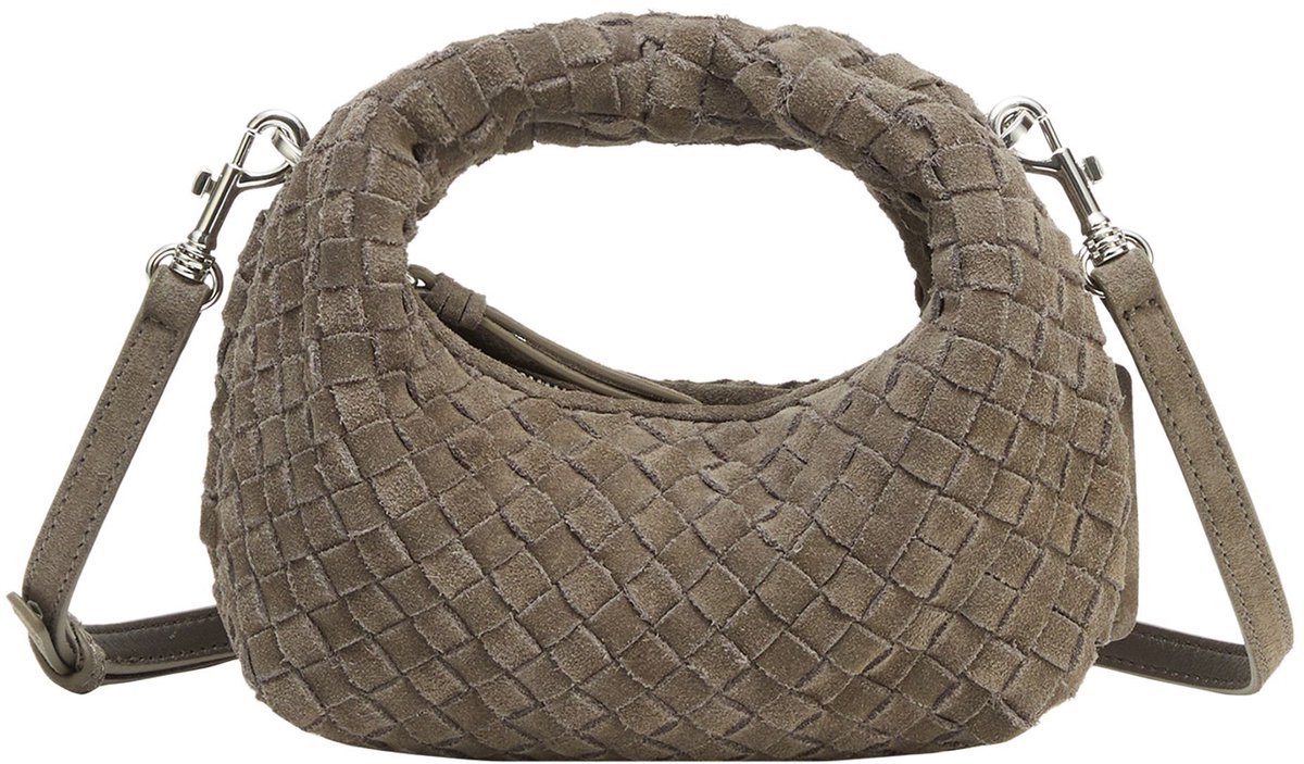 LES VISIONNAIRES Greta Micro weave Handtas Leer 20 cm - Dames - dimgrey