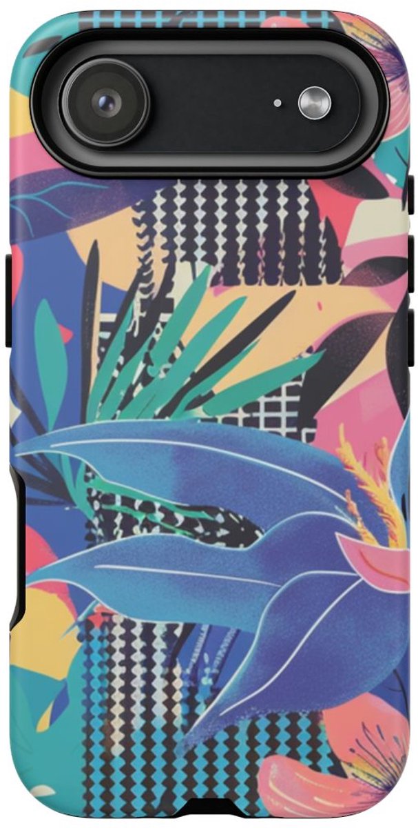 Kleurrijk Bloemenpatroon met Abstracte Accenten – Telefoonhoesje Geschikt voor iPhone 17 Air