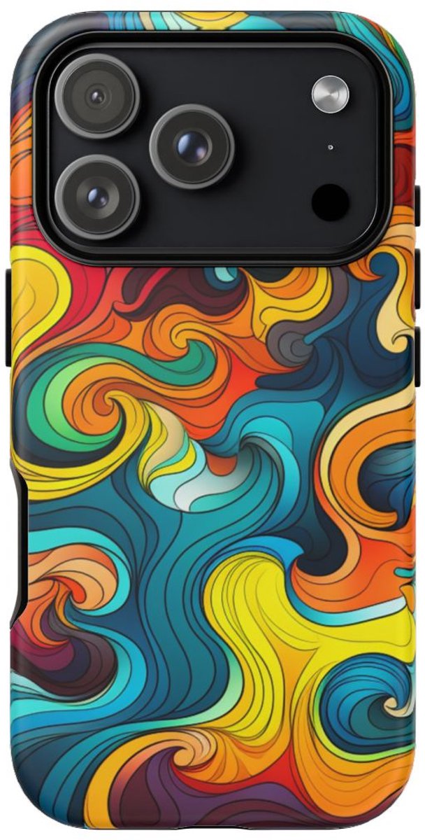 Kleurrijk Wervelend Abstract Patroon – Telefoonhoesje Geschikt voor iPhone 17 Pro