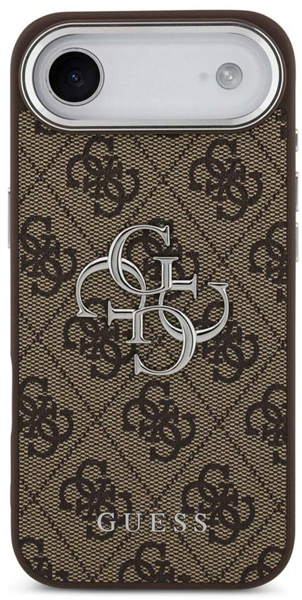 Guess Back Cover - iPhone 17 Air - Bruin - Big Metal Logo - Luxe uitstraling