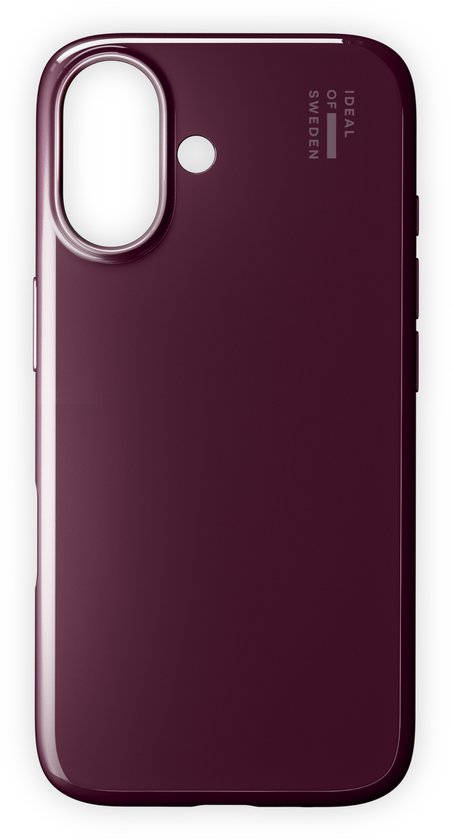 Coque iDeal of Sweden Slim MagSafe compatible avec iPhone 16, Cherry brillante