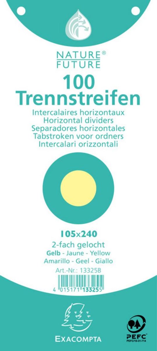 EXACOMPTA Scheidingsstroken Premium, 105 x 240 mm, chamois