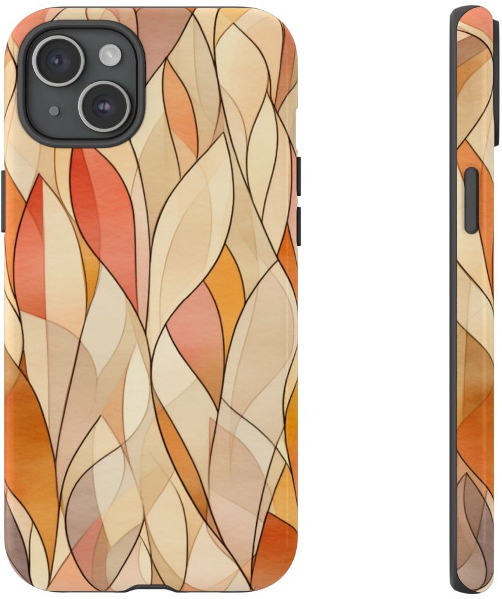 Aquarel Herfstbladeren Patroon – Telefoonhoesje Geschikt voor iPhone 15 Plus