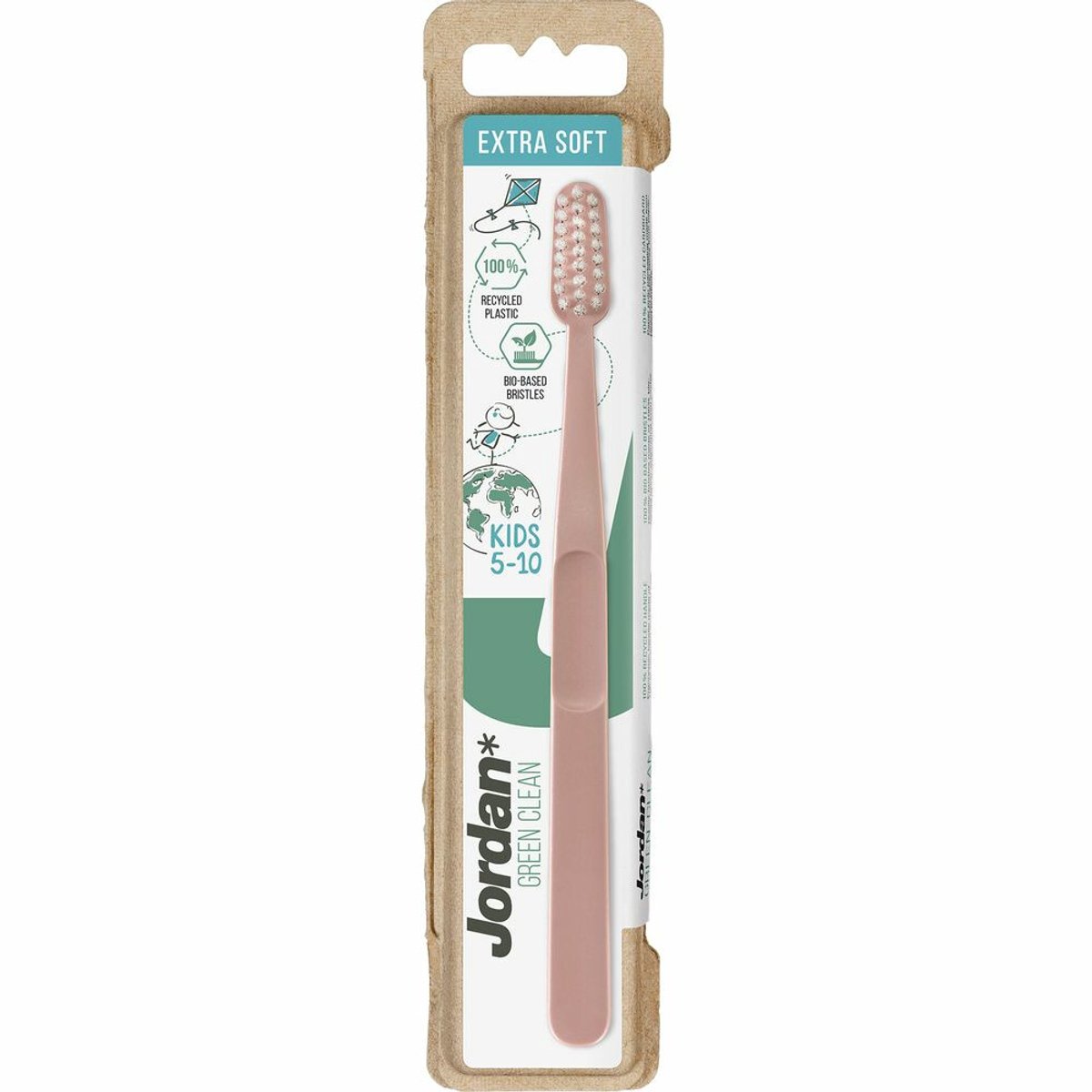 Jordan Tandenborstel Green Clean Kids Extra Soft - 3 x - Voordeelverpakking