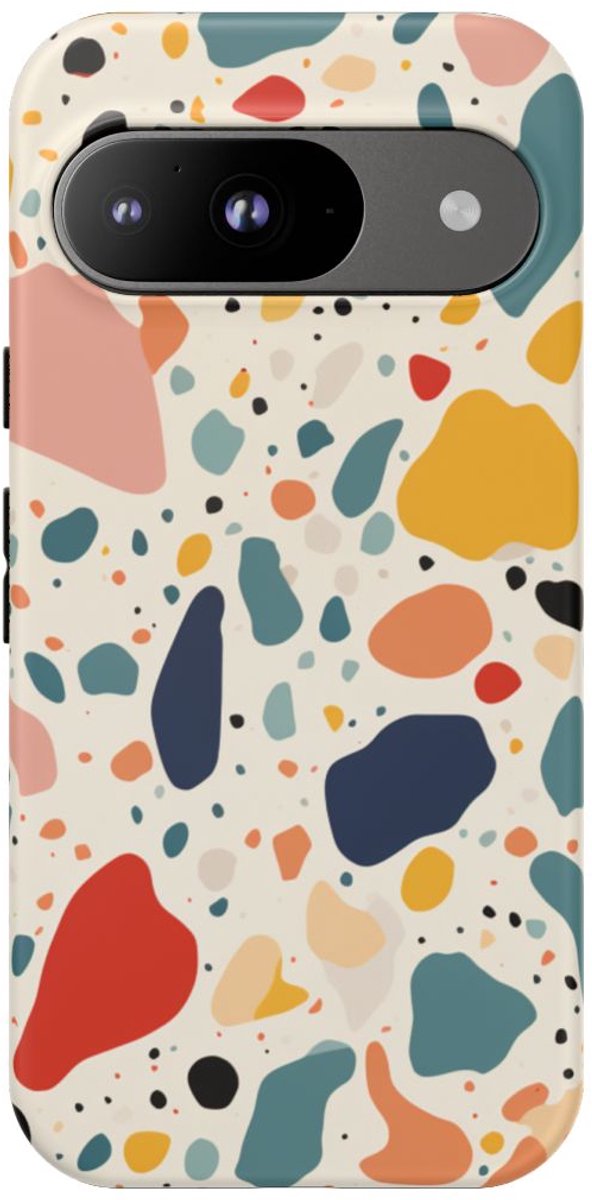Kleurrijk Terrazzo-Patroon – Telefoonhoesje Geschikt voor Google Pixel 9