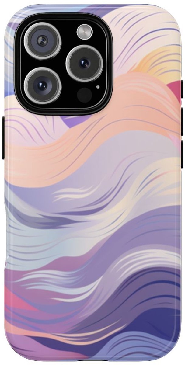 Kleurrijk Abstract Golfpatroon – Telefoonhoesje Geschikt voor iPhone 16 Pro