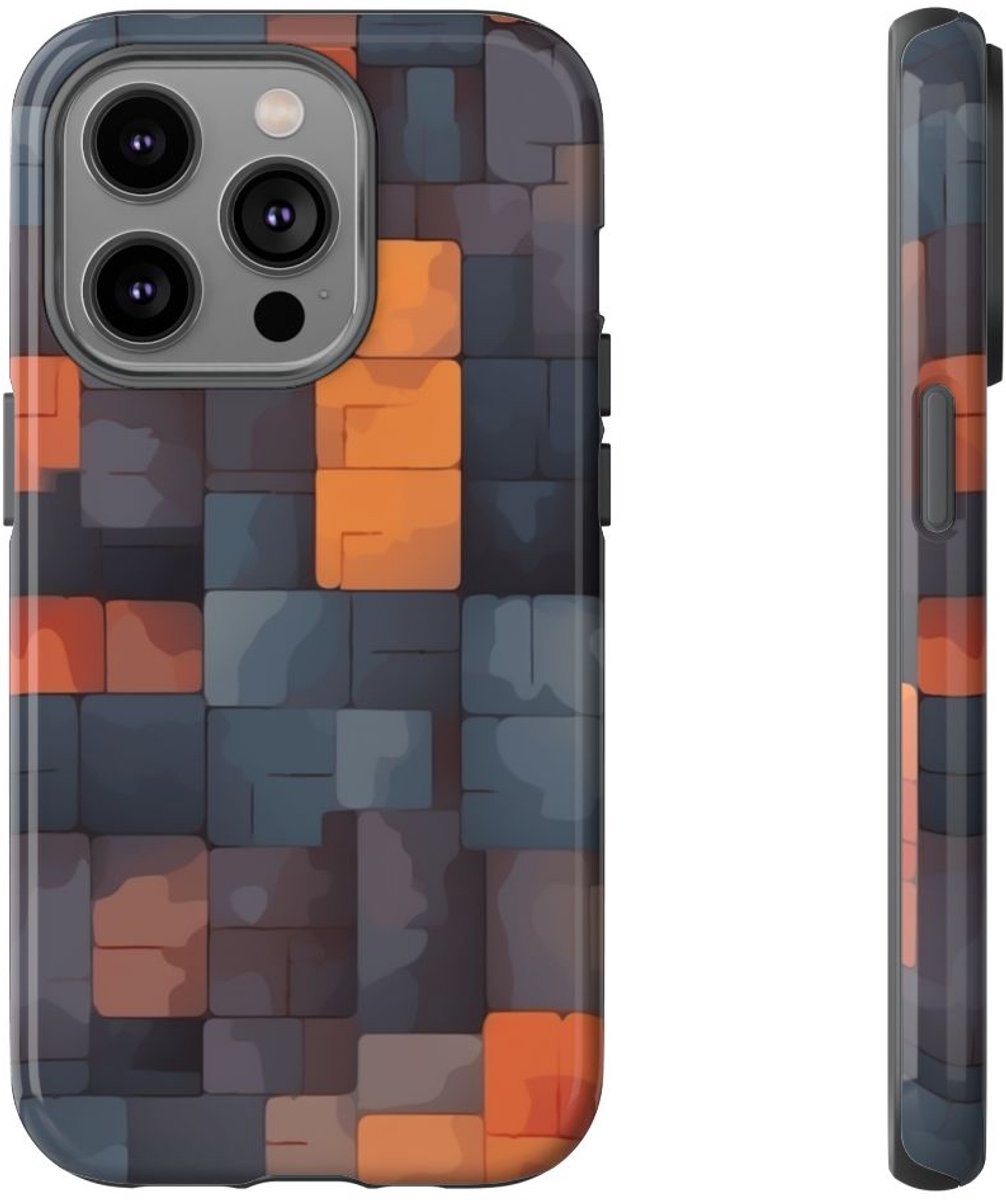 Gestileerd Baksteenpatroon – Telefoonhoesje Geschikt voor iPhone 14 Pro