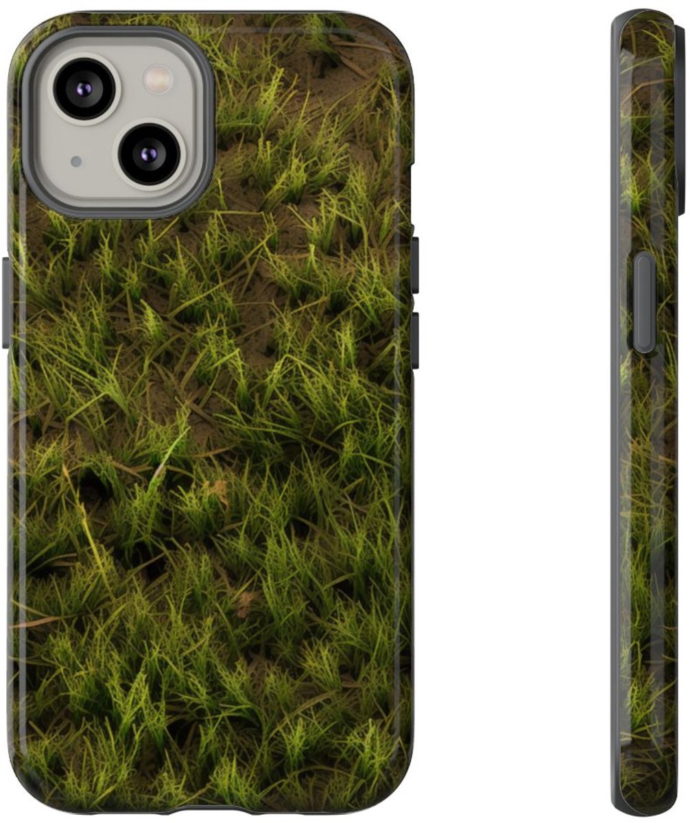 Groene Gras op Aarde Textuur – Telefoonhoesje Geschikt voor iPhone 14