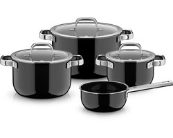 WMF Fusiontec 2.0 Mineral Pro - Pannenset - 4-delig - Black - Inductie - Krasbestendig - Geschikt voor alle warmtebronnen