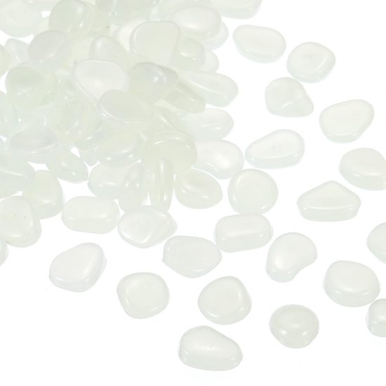DOHAPPYS 300 Gloeiende Tuinkiezels – 14x11 Mm – Glow In The Dark – Voor Paden, Aquariums En Tuin – UV-geactiveerd