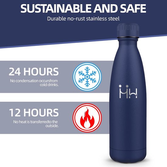 Bouteille d'eau Bidon sport portable en Acier Inoxydable Isolées Sous
