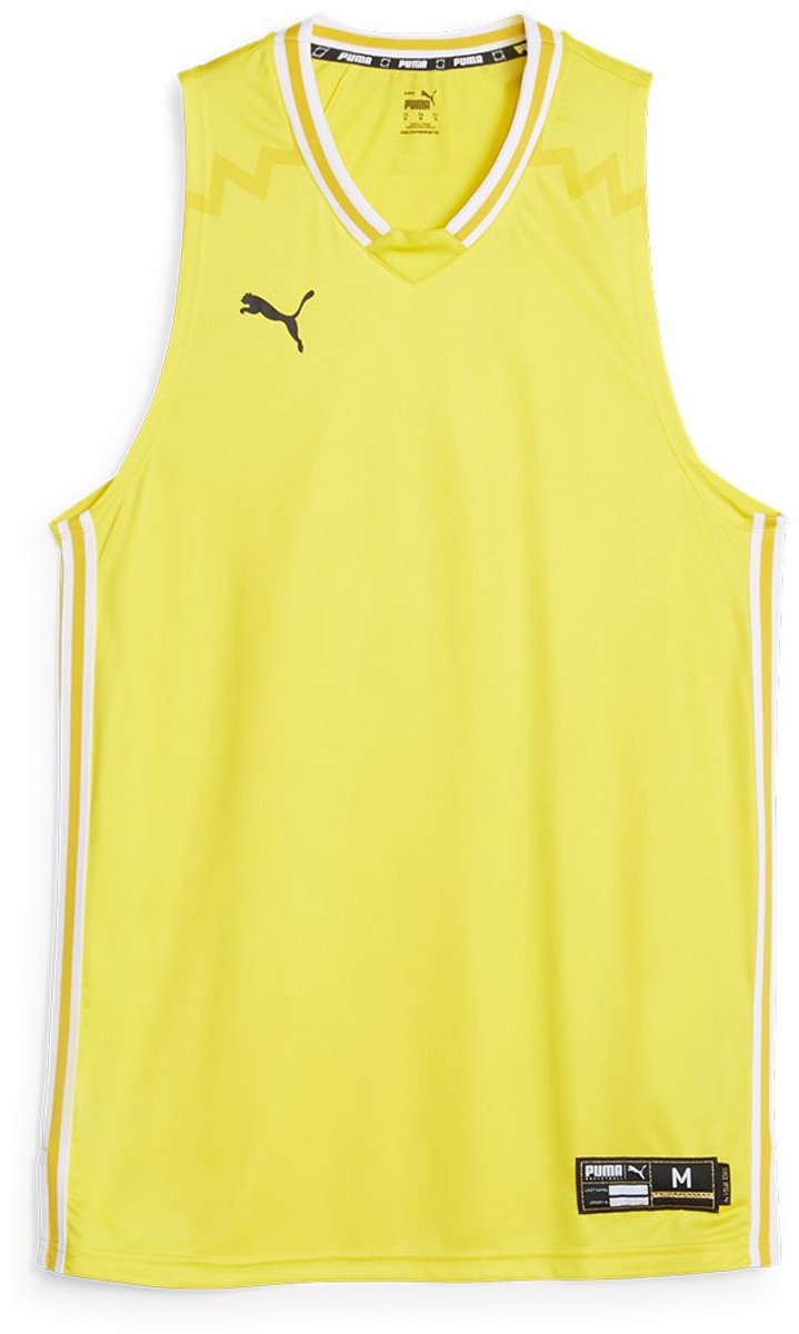 Puma Hoops Team Game Mouwloos T-shirt S Man Vrouw Geel