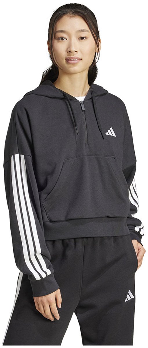 Adidas Essentials 3 Stripes French Terry Hoodie XS Vrouw Zwart