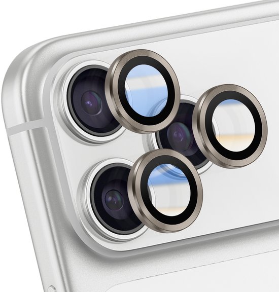 Protection d'appareil photo Avizar pour Apple iPhone 17 Pro Max avec bords renforcés, Grijs