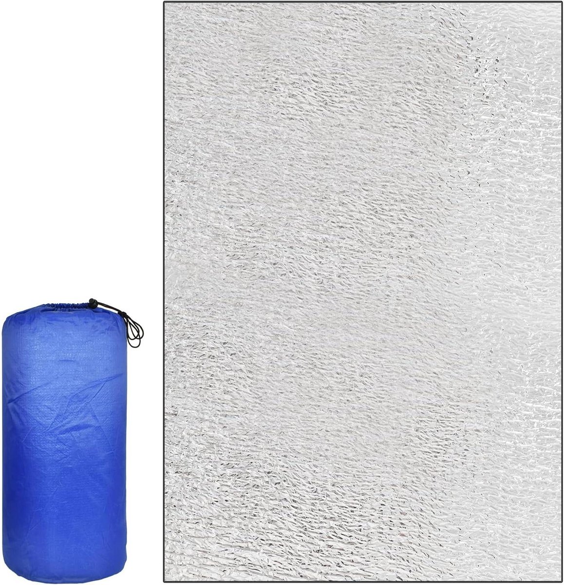 Allecto plus - Isolatiemat aluminium 200x150 cm draagbaar opvouwbaar geïsoleerd tentmat - tuin camping picknick.