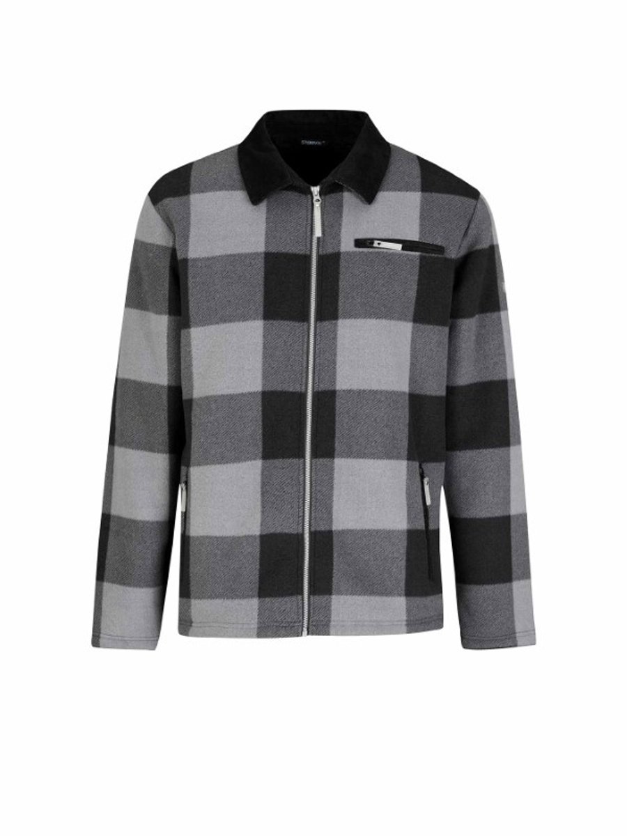STØRVIK London Houthakkers Fleece Jas Lumberjack Teddy Vest 2XL Grijs