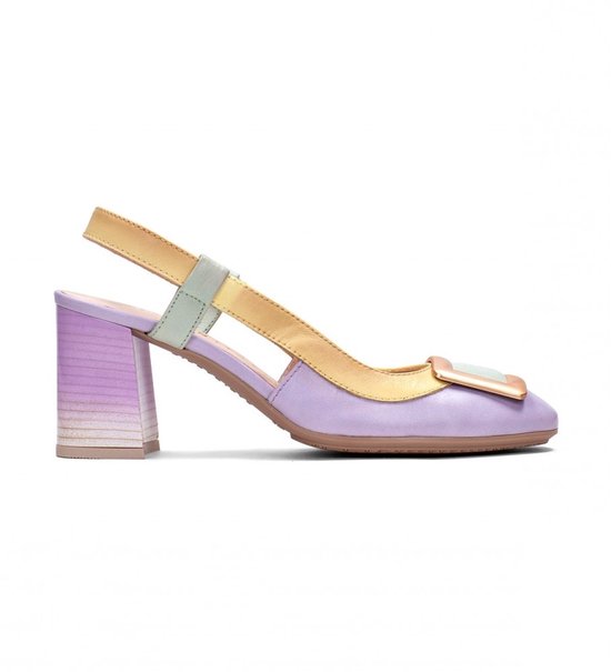 Chaussures en cuir lilas Hispanitas Australia - Hauteur du talon 6,5 cm