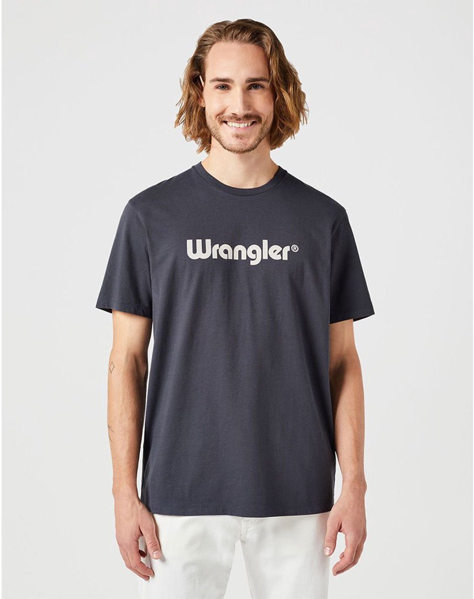 Wrangler 112350526 Logo T-shirt Met Korte Mouwen 4XL Man Zwart