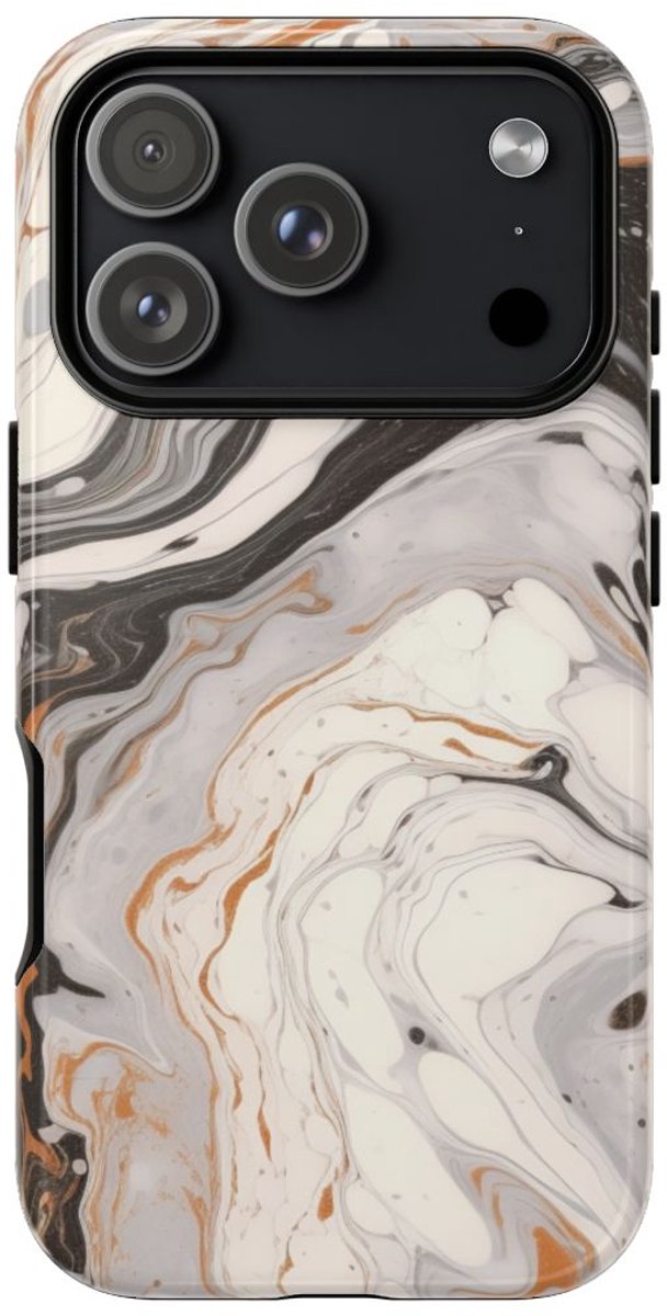 Marmer Swirl Abstract Patroon – Telefoonhoesje Geschikt voor iPhone 17 Pro