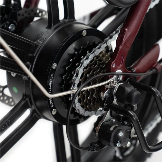ENGWE L20 Boost - Elektrische Fatbike - 20 inch - 250W motor - Actieradius tot 126 km - 7 versnellingen - Schijfremmen - 624Wh accu - Rood — afbeelding 2