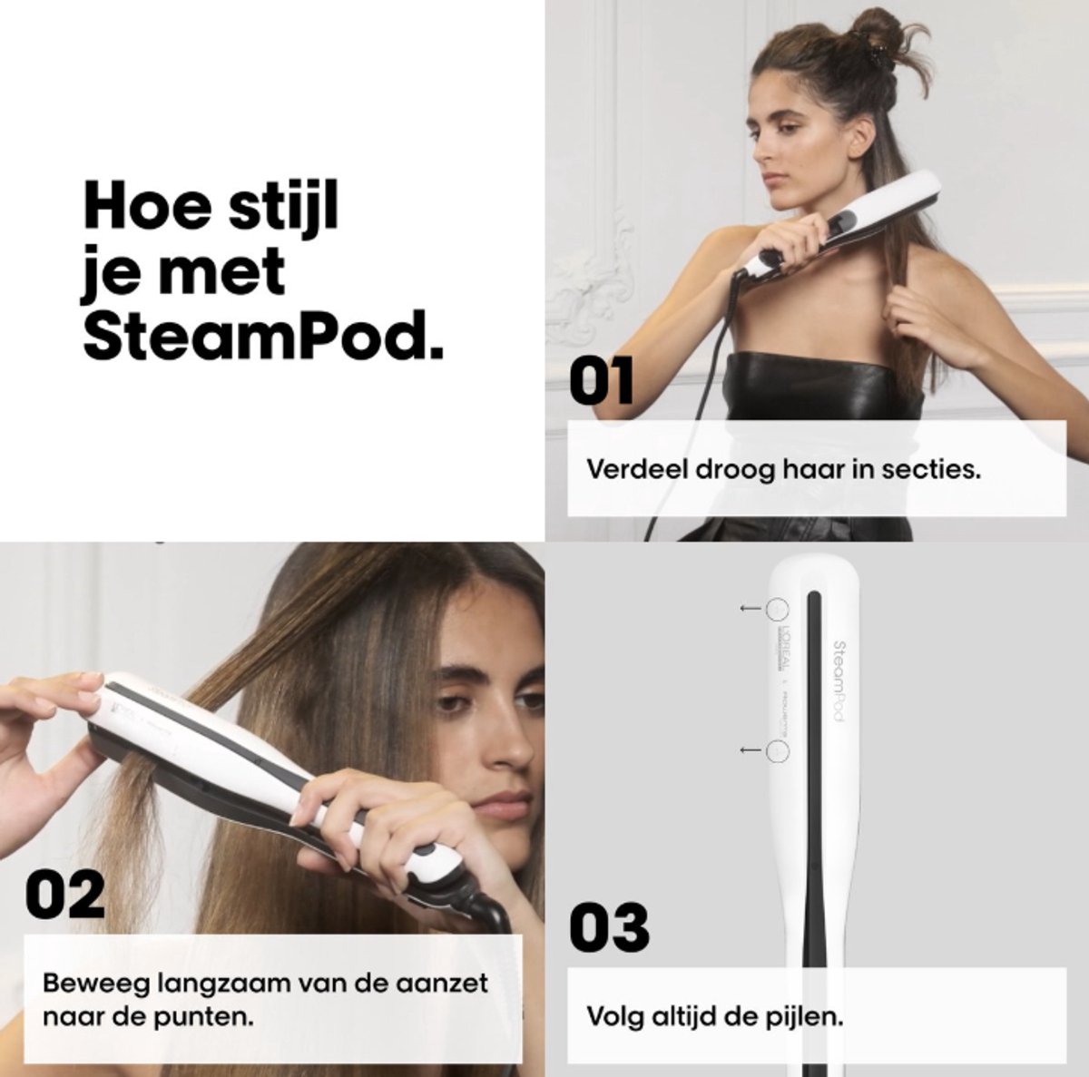 L'OREAL PROFESSIONNEL Steampod 3.0 – Steam steiltang – 3 standen