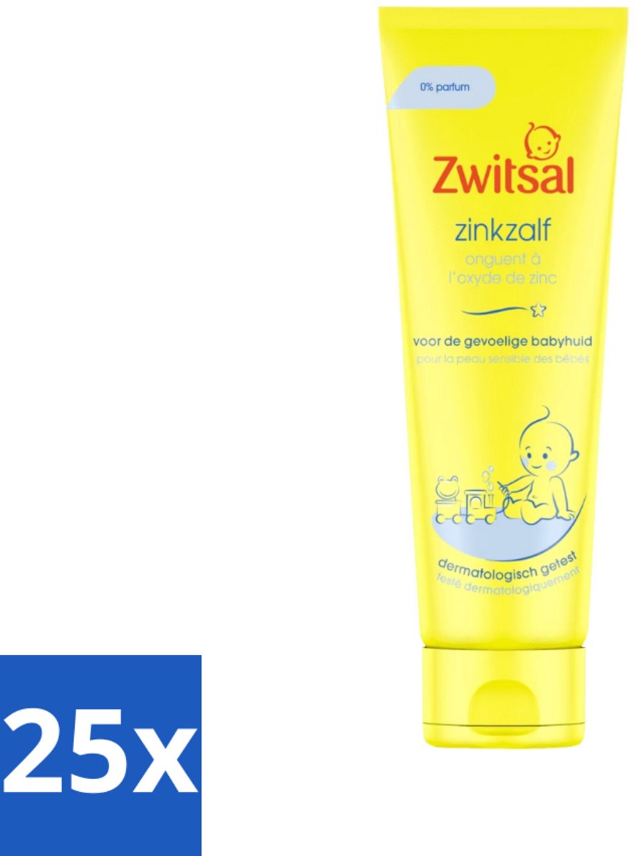 Image of 25 x Zwitsal Zinkzalf 100 ml - Natuurlijke Ingrediënten - Panthenol - Dermatologisch Getest