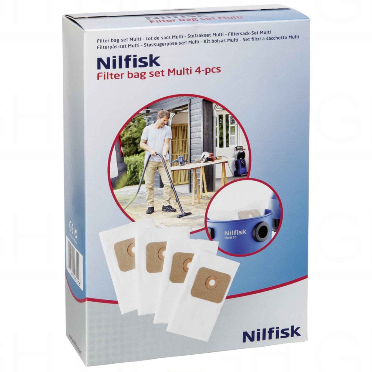 Nilfisk Stofzuigerzak voor Nilfisk Multi (4 stuks)