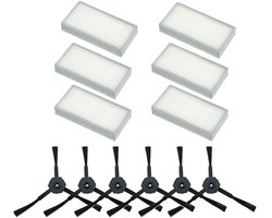 Geschikt voor 6x zijborstel + 6x HEPA-filter Geschikt voor CHUWI ilife v5s v5 x5 ilife V3s v3s pro v3l v5s