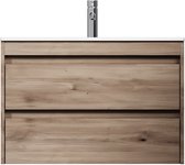 AM.PM Spike - Badkamermeubel met wastafel - 80 cm - 2 lades - Wastafelonderkasten - Plat Pakket