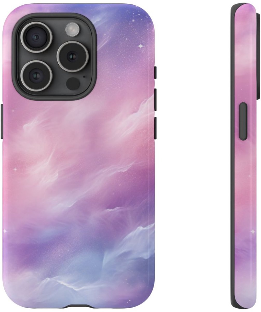 Pastelkleurige Hemelnevel – Telefoonhoesje Geschikt voor iPhone 15 Pro